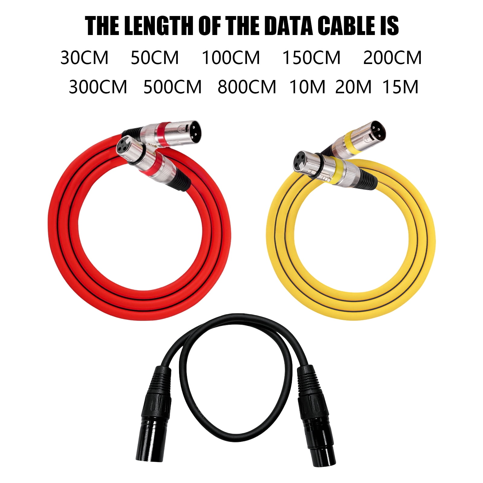 3Pin XLRs Microphones Cord Male to Female Extension Cable for Microphones and Sound Devices