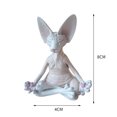thumbnail image 3 of Estatuillas de gatos Estatua de meditación de Buda Yoga Animal Gatos Arte Escultura Decoración, 3 of 3