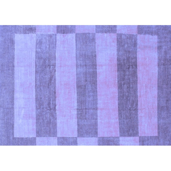 Ahgly Company Machine Washable Indoor Rectangle Abstract Blue Modern Area Rugs, 8' x 12'