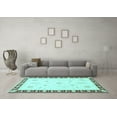 thumbnail image 3 of Ahgly Company Indoor Square Abstract Light Blue Modern Area Rugs, 8' Square, 3 of 4