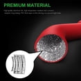 thumbnail image 2 of iPower 4 Inch 8 Feet Flexible Aluminum Ducting with 2 Clamps Included 4 Layer Protection Dryer Vent Hose for HVAC Heating Cooling Ventilation and Exhaust, 2-Pack, Red, 2 of 6
