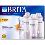 Brita Water Pitcher Replacement Filters, White 3 Filters