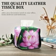 thumbnail image 4 of Pink Lotus Flowers Tissue Box Cover Leather Square Rectangle Tissue Box Holder for Bathroom Living Room Desk Office Decor, 4 of 7