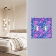 thumbnail image 4 of Yayeee Toggle Light Switch Wall Plate 2-Gang 4.56"x4.48" Decorative Outlet Cover, Purple Starfish Pattern, 4 of 7