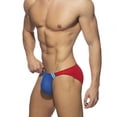 thumbnail image 4 of Ceisia Men Color Block Mesh Low Rise Bikini Briefs Stretch Breathable Sexy Swim Underwear For Beach (Multicolor M) Father's Day Gift, 4 of 5