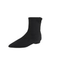 thumbnail image 2 of Willtoo Women Faux Suede Pointed Toe Ankle Boots Low Flat Heel Stretch Short Sock Booties with Back Zipper Fall Winter Fashion Dressy Comfortable Slim Fit Ankle Boots, 2 of 5