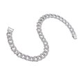 thumbnail image 4 of Mens Cuban Necklace 16 Inch Diamond Jewelry Hip Hop Necklace Miami Cuban Link ChainSilver, 4 of 14