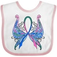 thumbnail image 3 of Inktastic Thyroid Cancer Awareness with Butterfly Ribbon Words Boys or Girls Baby Bib, 3 of 4