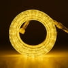 LED Rope Lights Plug in Warm White 33ft Connectable Flexible Clear Tube Lights Waterproof Indoor Outdoor LED Rope Lighting for Bedroom,Garden, Patio, Party, Camping,Wedding Decoration