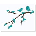 thumbnail image 6 of Branch Wall Sticker with Birds Flowers Girls Room Stickers Vinyl Art Decals Bedroom Decor- Chocolate Brown/Teal, 6 of 6