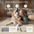 thumbnail image 4 of PureCozy 8'x10' Large Area Rugs for Living Room Vintage Oriental Traditional Bedroom Dining Room Office Farmhouse Soft Low Pile Distressed Washable Non-slip Beige Rugs Carpet, Beige, 4 of 7
