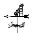 thumbnail image 1 of Spray Paint Iron Weathervane Direction Indicator Hollowed Metal Leaves Guitar Weathercock for Garden Yard Decoration Outdoor Guitar (Guitar) Ref: 2973, 1 of 5