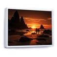 thumbnail image 2 of Designart "Beach horizon Sunset III" Beach Floater Framed Canvas Art Print, 2 of 7