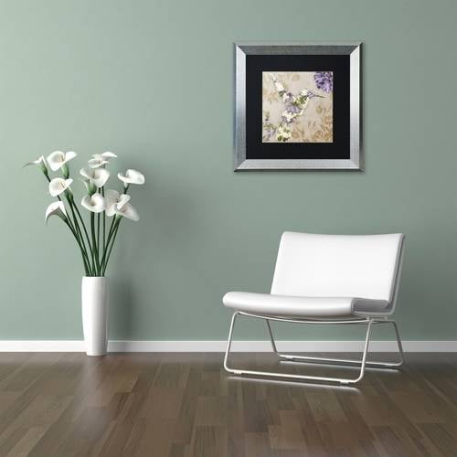 Trademark Fine Art "Winged Tapestry IV" Canvas Art by Color Bakery Black Matte, Silver Frame