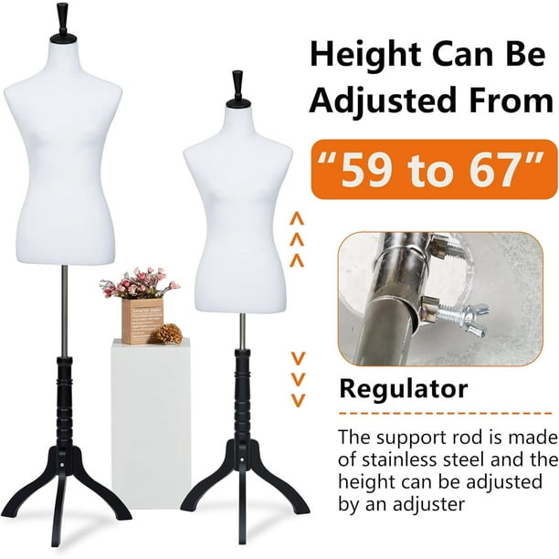 YRLLENSDAN 59-67 Inch Mannequin Body Dress Mannequin with Stand Height Adjustable Sewing Mannequin Female Mannequin Full Body Dress Forms Dress Form YRLLENSDAN 59-67 Inch Mannequin Body Dress Mannequin with Stand Height Adjustable Sewing Mannequin Female Mannequin Full Body Dress Forms Dress Form