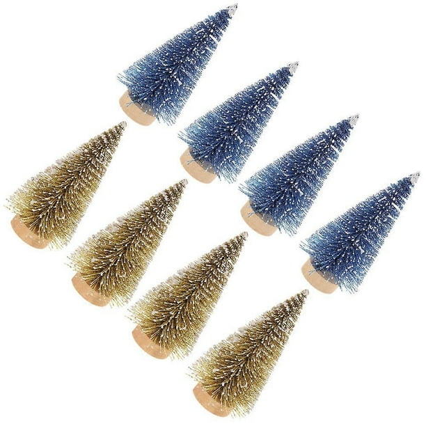 Mini Christmas Trees Decorations Wooden Christmas Pine Tree for Home 8Pcs