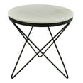 thumbnail image 2 of Moe's Home Collection Haley Contemporary Marble Side Table in White/Black, 2 of 4