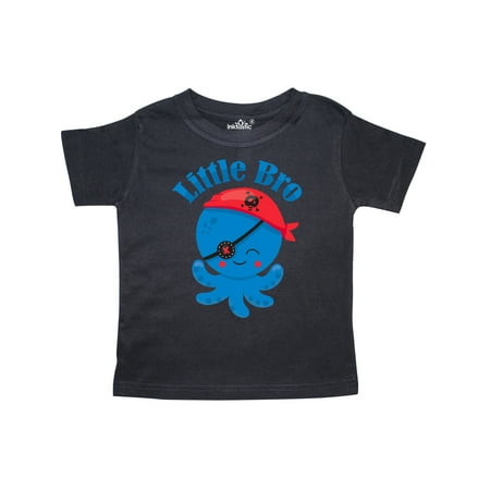 

Inktastic Pirate Octopus Little Bro Gift Toddler Boy Girl T-Shirt