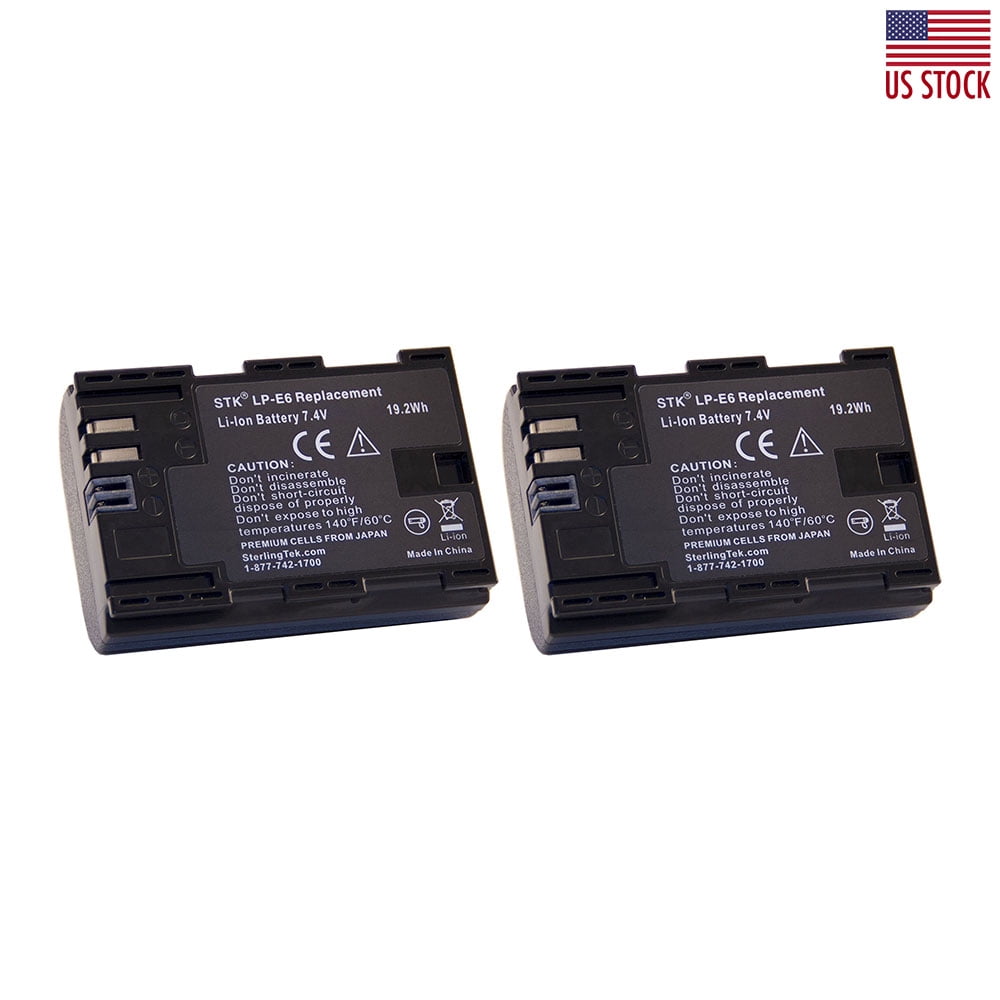 nyse Næste Raffinere Replacement For Canon LP-E6N Camera Battery (1600mAh, 7.2V, Li-Ion) - 2  Pack - Walmart.com