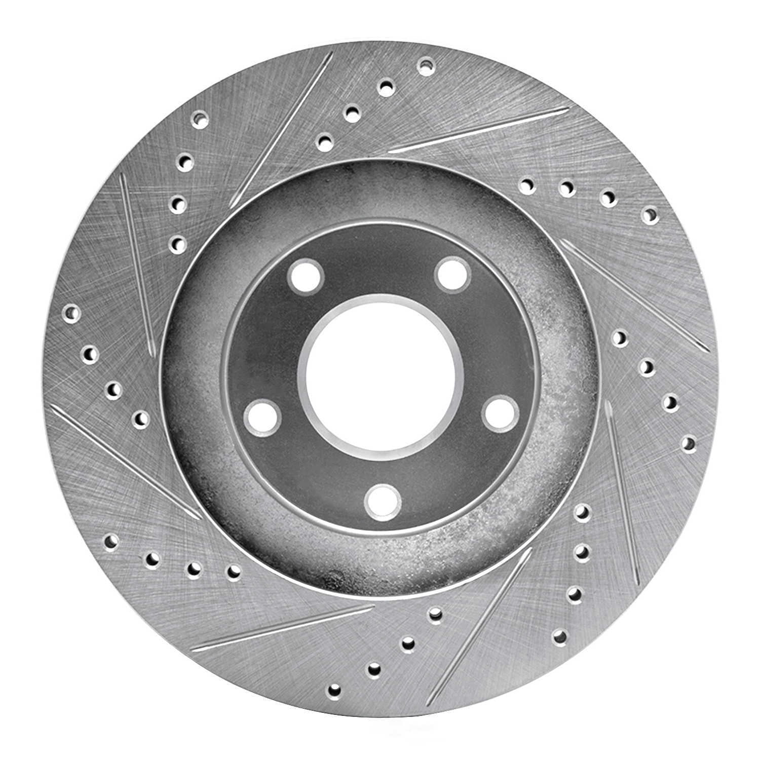 Dynamic Friction Company 631-67049R DFC Brake Rotor - Drilled And Slotted - Silver