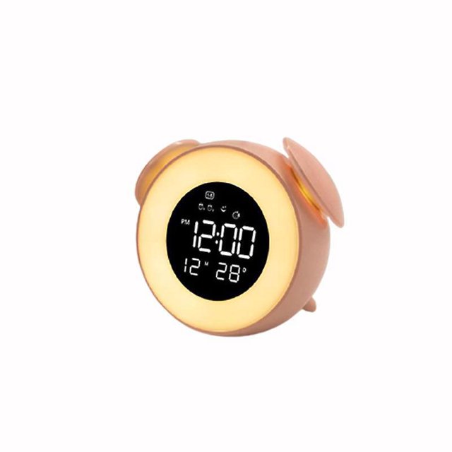 Entrenador para niños, despertador, máquina de sonidos para dormir con luz nocturna (rosa), estándar