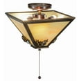 thumbnail image 7 of Meyda Tiffany 155015 Oak Leaf And Acorn 3 Light 16" Wide Semi-Flush Ceiling Fixture -, 7 of 7