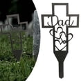 thumbnail image 3 of Cruz Arte Duelo Estatua Impermeable Hueco Recuerdo Regalos Con Corazón MDOD01 Sunnimix Estaca de cruz de cementerio, 3 of 8