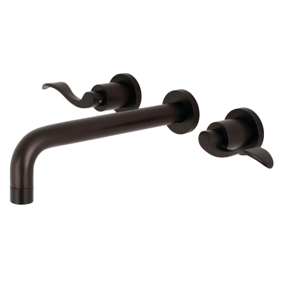 Kingston Brass KS8025DFL NuWave Two-Handle Wall Mount Roman Tub Faucet, Oil Rubbed Bronze