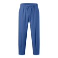 thumbnail image 4 of Rrunsv Mens Dress Pants Men's Pant Straight Fit Flat-Front Casual Pants Blue,XL, 4 of 5