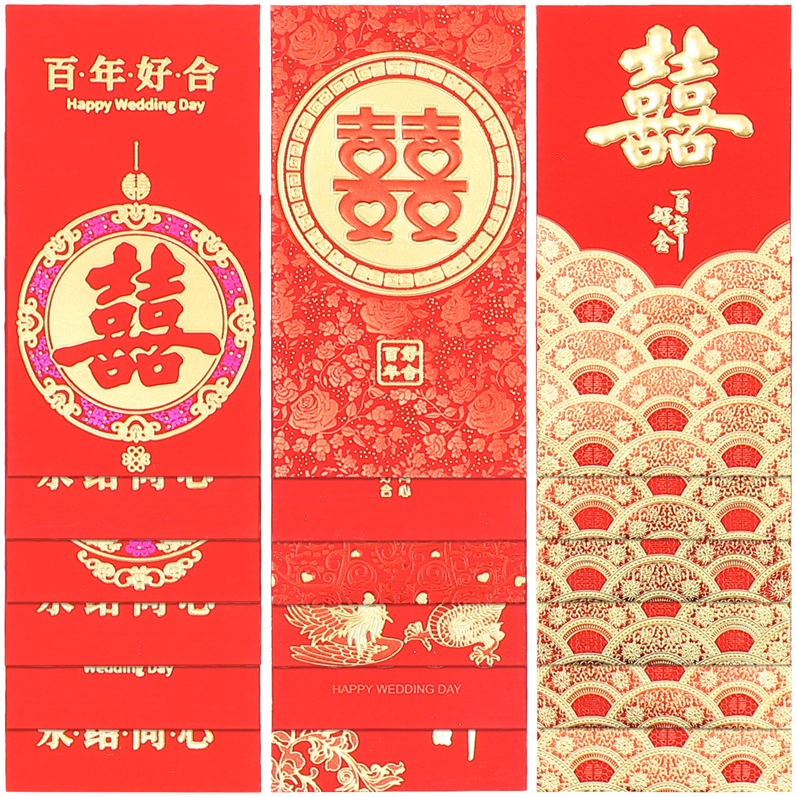 Homemaxs 30pcs Wedding Chinese New Year Paper Red Packets Red Envelopes