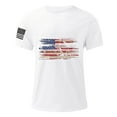 thumbnail image 3 of Xysaqa Workout Shirts for Men Mens Shirts Short Sleeve Men's American Flag T-Shirts Cotton Short Sleeve Graphic Tee Usa Flag Distressed Patriotic Shirts M-3Xl Mens Undershirts On Clearance, 3 of 4