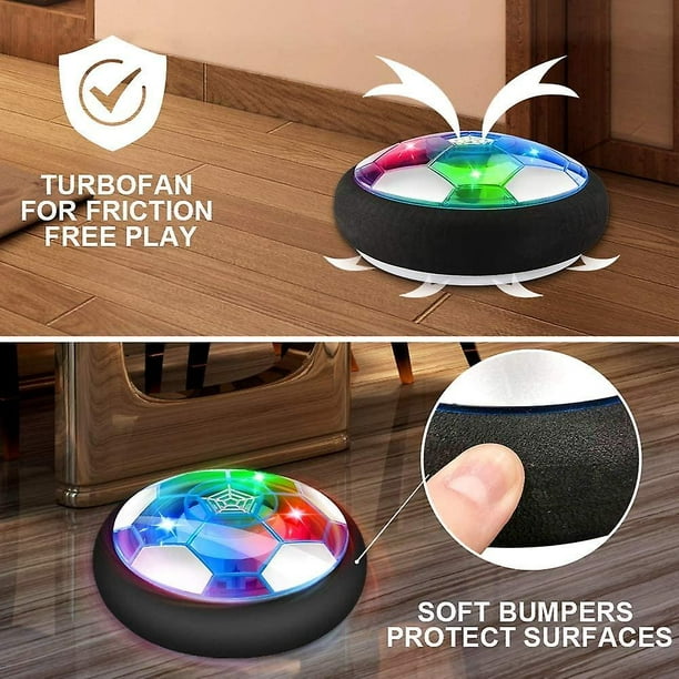 Moocuca Air Power Football, Hover Soccer Ball Rechargeable avec LED  Lumière, Ballon de Foot Lumineux pour Garçons Filles Jeux Intérieur &  Extérieur