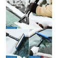 thumbnail image 2 of JOYTUTUS Snow Brush and Extendable 61.3" Ice Scraper,Snow Broom with 270° Pivoting Head and Foam Grip for Car, Black, 2 of 7