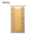 thumbnail image 3 of 100pcs Bakery Bags with Window, Tin Tie Tab Lock Bags, Kraft Paper Bags for Cookies (Brown 9.3x4.7inch), 3 of 7