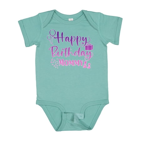 

Inktastic Purple Happy Birthday Mommy Gift Baby Boy or Baby Girl Bodysuit
