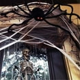 thumbnail image 4 of Giant Realistic Halloween Spider Decor - 12" to 78" Poseable Scary Spider with Glowing Red Eyes for Indoor/Outdoor Haunted House Displays (Includes Hanging Cotton Web), 4 of 9