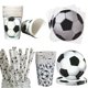 thumbnail image 2 of Vajilla desechable con temática de fútbol, plato de papel, servilleta, pajitas, taza, suministros de decoración para fiesta de cumpleaños, 2 of 5
