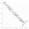 thumbnail image 2 of Sterling Silver 8.75inch Polished Fancy Link Toggle Bracelet, 2 of 2