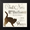 thumbnail image 2 of Sophie 6 12x12 Black Modern Framed Museum Art Print Titled - Chat Noir Paris, 2 of 5