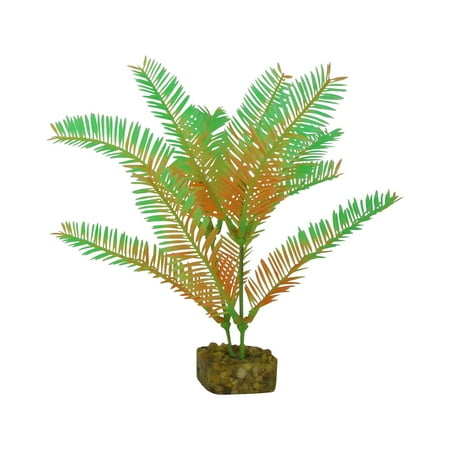 UPC: 0046798780403 | GloFish Plant Aquarium Décor Green and Orange Medium Fluorescent Under Blue LED Light