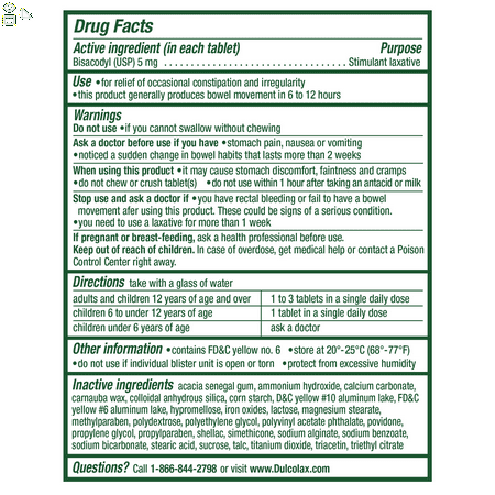 Dulcolax Stimulant Tablets 1 Pack (200 Count)