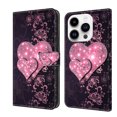 thumbnail image 1 of For iPhone 15 Pro Crystal 3D Shockproof Protective Leather Phone Case(Lace,iPhone 16 Pro Max, 1 of 6