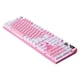 thumbnail image 2 of Teclado para juegos con cable, ergonómico, retroiluminación LED, K500, rosa, 2 of 3