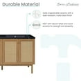 thumbnail image 4 of Classe 60" Freestanding Bathroom Vanity in Golden Oak with Black Double Basin Sink Top, 4 of 12