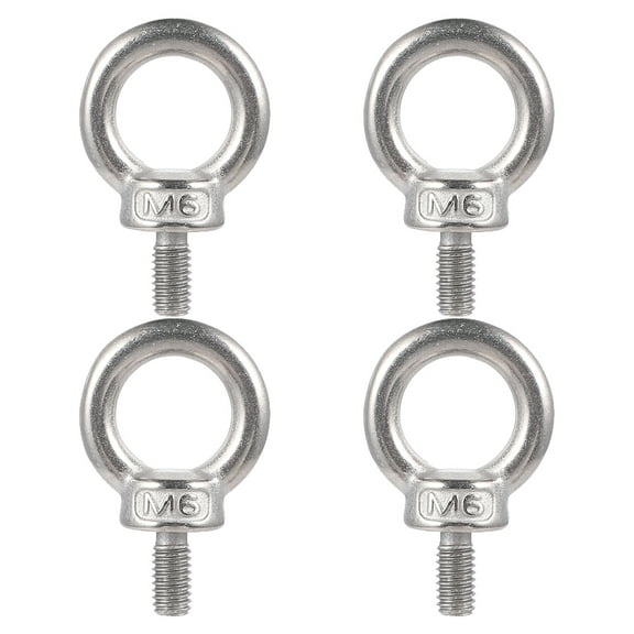 Monyance stainless steel eye bolts Stainless Steel Nuts Peg Hooks (4pcs) Boat Eye Screws(1.57X0.98X0.2Inches)