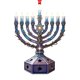thumbnail image 1 of Ireezec Hanukkah Ornament with Star of Snowflake Design - Blue Enamel Metal Hanging Decor for Car Mirror Holiday Tree Window Display Jewish Festival of Lights Gift, 1 of 8