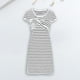 thumbnail image 5 of Vestido Vestido ajustado de mujer Sexy Rayas horizontales Slim Fit Traje diario (Blanco S) Ygjytge Blanco T S para Mujer, 5 of 6