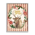 thumbnail image 4 of Stupell Industries Seasons Greetings Holiday Wreath Soft Reindeer Portrait Animals & Insects Painting Black Framed Art Print Wall Art, 24 x 30, 4 of 4