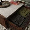 Sauder Manhattan Gate Engineered Wood Coffee Table in Rich Walnut/Slate Gray