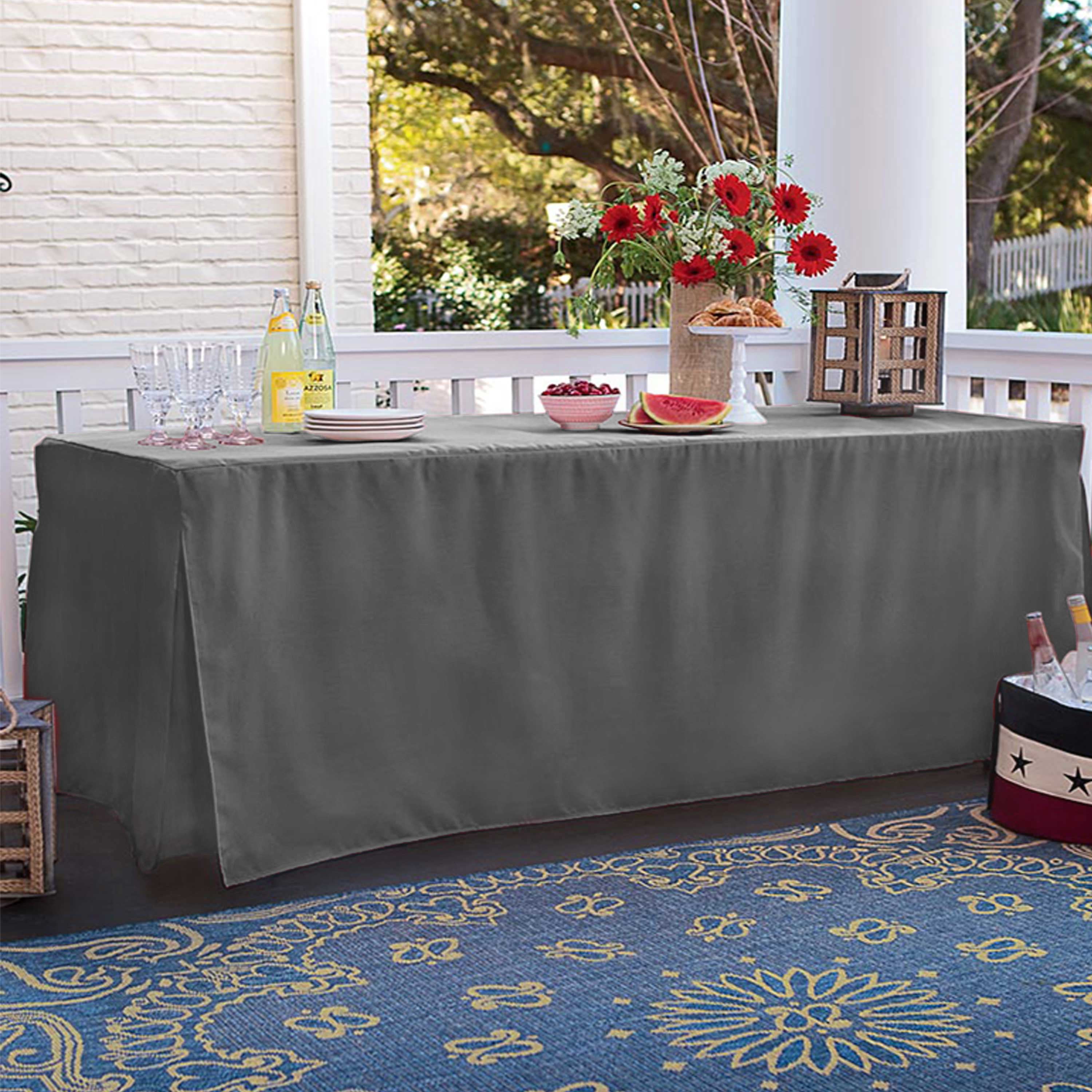 Tablevogue 72" x 30" Fitted Tablecoth Cover, Multiple Colors and Sizes Available